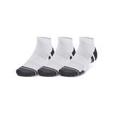 Under Armour UA Performance Tech 3pk Low-WHT Unisex Sportsokken - Wit - Jet Grijs