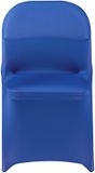 VEVOR Stoelhoezen, 50 stuks, blauwe polyester elastaan, stretch hoezen voor bruiloft, feest, diner, banket, platte voorstoelhoezen, geschikt voor stoelafmetingen tot 45 x 46 x 77 cm
