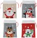 Koopman Vilten zakje kerstfiguur cadeauzakje kerst multi kleuren 26x21 cm.