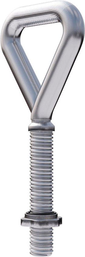 Gorilla Sports Verstelbare Kettlebell Bar (30 mm) - Chroom - Gietijzer