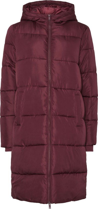 Pieces Pcbee New Long Puffer Jacket Noos 17115627 - Tawny Port - Women's Size M