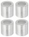 Manchon de serrage en aluminium avec œillet, 5/8 pouce (16 mm), argent, 4 pièces
