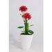ARTIFICIELLES Dimhaut Composition Coupe Gerberas Artificiels Vase Porcelaine H 52 Cm - Rouge-noir