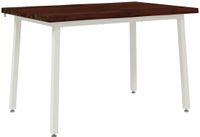 vidaXL Eettafel Massief Acacia Hout Donkerbruin en Wit 110 x 55 x 75 cm