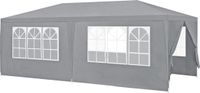 casa.pro Partytent met 6 zijwanden 6x3x2,55 m donkergrijs