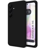Tumundosmartphone Hoesjes van vloeibare siliconen, ultrazacht voor Samsung Galaxy A35 5G, zwart