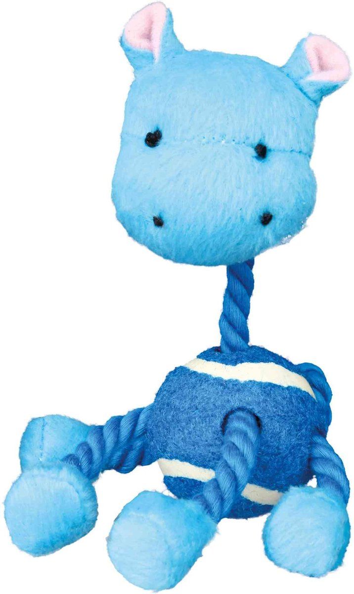 TRIXIE 4 figuren met touw en tennisbal, pluche