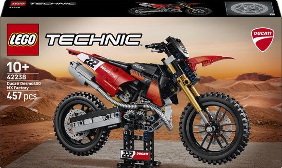 LEGO Technic Ducati Desmo450 MX Factory Motor Speelgoed voor Kinderen 42238