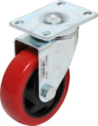 BGS Zwenkwiel - rood/zwart - Ø 100 mm - 1 stuk