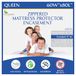 Four Seasons Essentials Queen matrasbeschermer - Bedbug waterdichte matrashoes met rits, premium kwaliteit hypoallergeen bedomhulsel wit