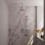 Brauer Chrome Edition Thermostatische Regendoucheset Inbouw - Hoofddouche 20 cm - 3 Weg - Handdouche Staaf - Doucheslang - Geintegreerde Glijstang - Chroom