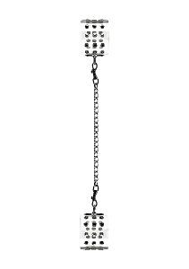 Bad Romance White Translucent Leg Cuffs with Metal Nails - 8714273071064