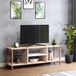 [en.casa] TV-meubel Ærøskøbing 120x29x43 cm houtkleurig wit