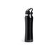 Bellatio Design Powerline Drinkfles/waterfles - 800 ml - metallic zwart - RVS metaal - Sportfles bidon - luxe uitvoering