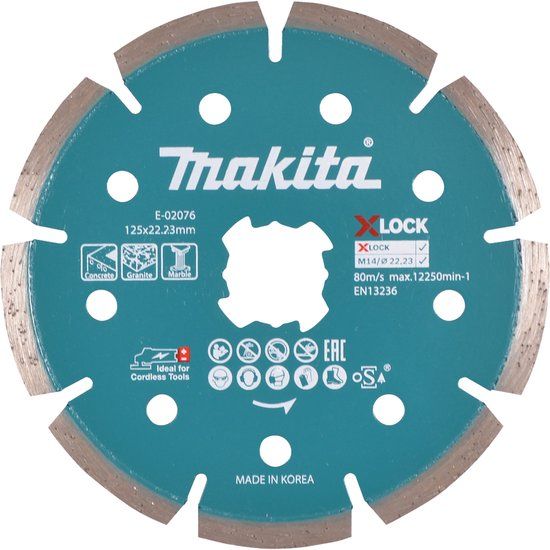 Makita E-02076 X-Lock Diamantschijf - 125x22,23mm