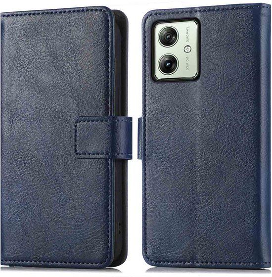 imoshion Luxe Bookcase - Geschikt voor Motorola Moto G54 - Donkerblauw