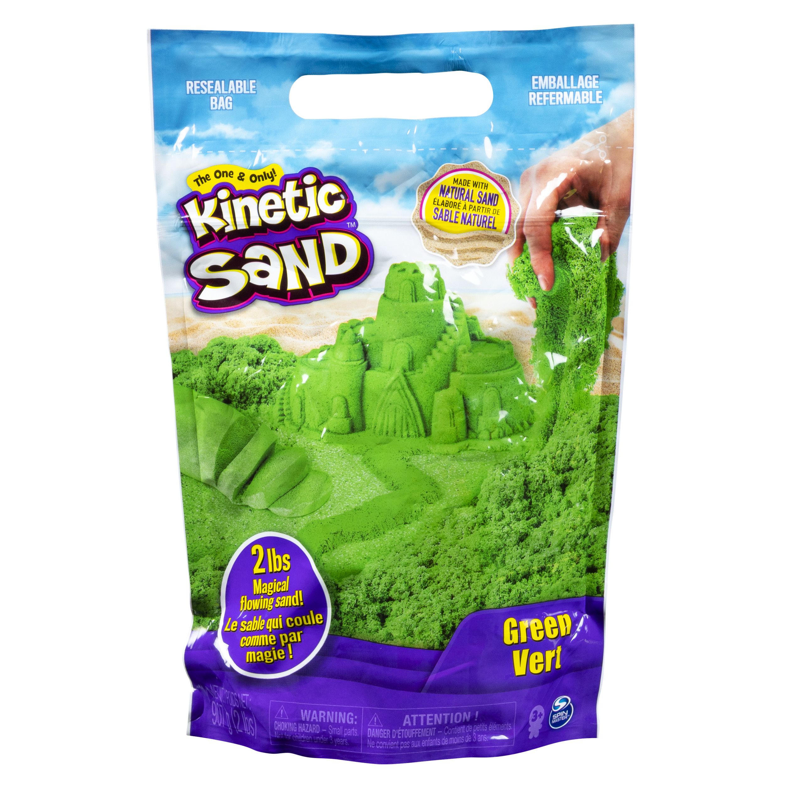 Kinetic Sand - 907g Green Kinetic Sand for Kids - Sensory Toy