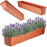 KADAX Jardinière 80 cm, terre cuite, plastique, pour intérieur et extérieur