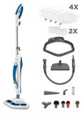 Merkloos Stoomdweil - Stoomreiniger met handstoomreiniger - 1500 W - 0,3 liter - 17 accessoires - Blauw en wit