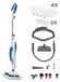 Merkloos Stoomdweil - Stoomreiniger met handstoomreiniger - 1500 W - 0,3 liter - 17 accessoires - Blauw en wit