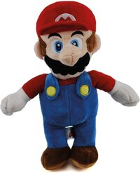 Super Mario Bros Mario knuffel pluche 35 cm Nintendo blauw, rood