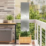vidaXL Privacy Screen Silver 32 x 140 cm Galvanized Steel