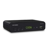 Metronic 441624 Zapbox HD-SH.1 DVB-T2 HEVC DTT-ontvanger, PVR-functie, USB-aansluitingen, HDMI, SPDIF, RJ45, afstandsbediening, zwart