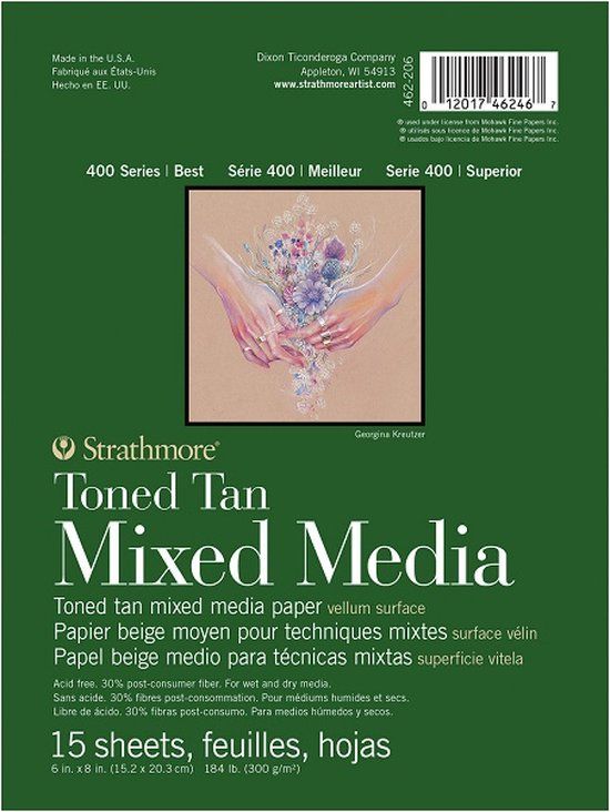 Strathmore Toned Mixed Media Paper Toned Tan 15 cm X8"-15 vellen 62462206