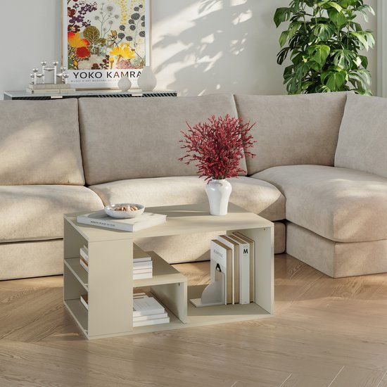 en.casa Salontafel Antaa 80x50x40 cm havermout