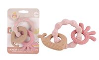 DORON & CHARLIE - Bijtring - Roze - Siliconen - Zee Dieren - Baby Speelgoed