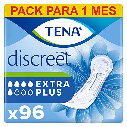 Tena Lady Extra Plus Handdoeken, voor matige tot zware Bladder Zwakte, Maandelijkse verpakking van 96 incontinentiepads voor vrouwen