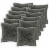 vidaXL - Kussensloop - 12 stuks - HEERLEN - Lichtgrijs - 45 x 45 cm - PV Fleece
