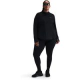 Nike Swift Dri-Fit Uv hardlooptop met halve ritssluiting (dames, grote maten), zwart/reflecterend zilver, HQ0501-010, 4X
