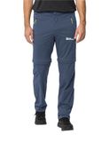 Jack Wolfskin Glastal Zip Off Pants M wandelbroek, Evening Sky, 46 heren