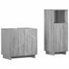 vidaXL Badkamerkast - set - 2 - st - Grijs - Sonoma - Bewerkt - hout
