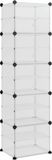 vidaXL Schoenenrek - 44x31,5x153,5 cm - Polypropeen - Transparant