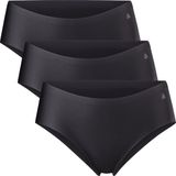 DANISH ENDURANCE Naadloze Hipsters voor Dames - Sporten & Iedere dag - 3-pack - Zwart - Maat L