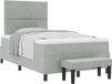 vidaXL Boxspring bed met matras Lichtgrijs 120 x 190 cm Fluweel