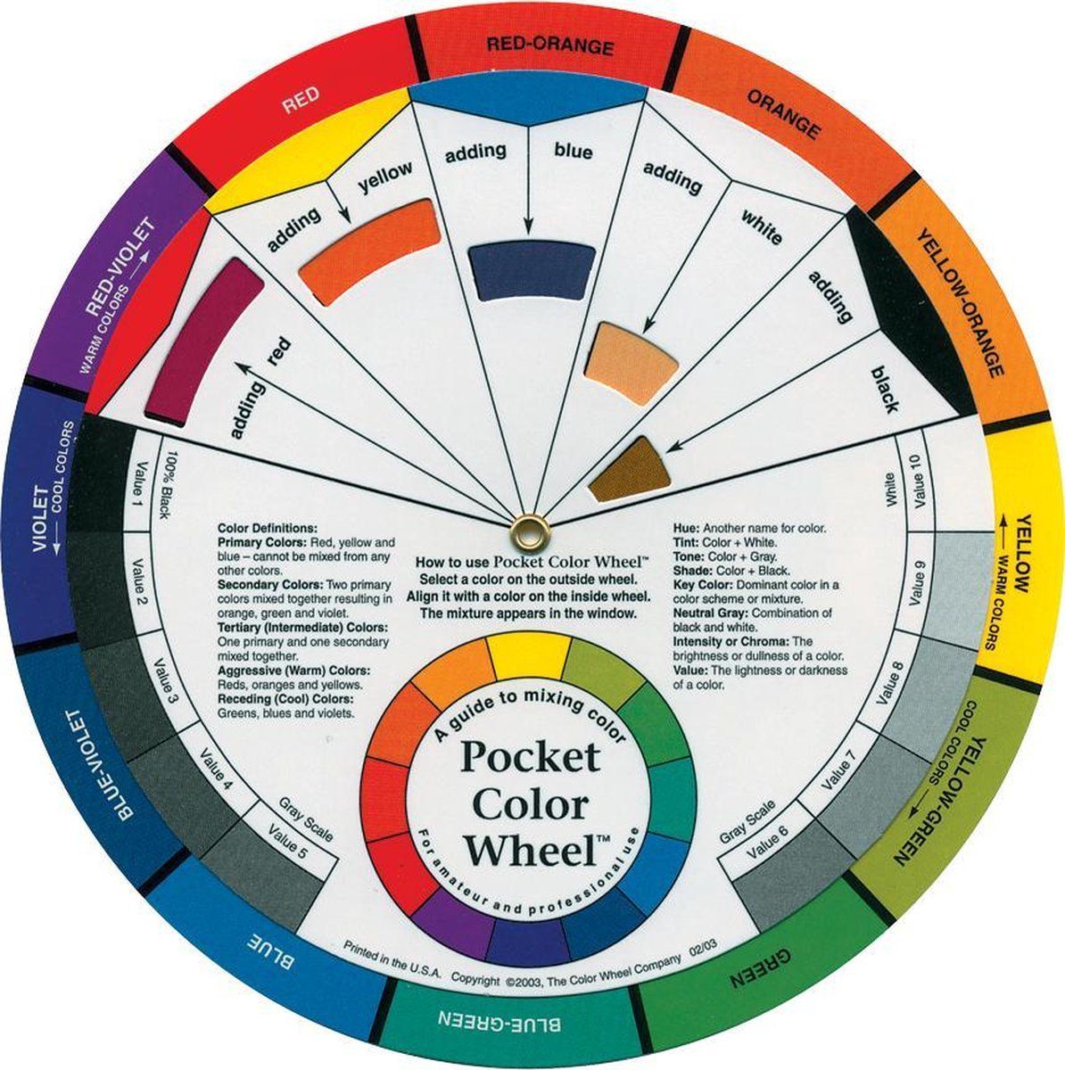 Winsor & Newton Artists' Pocket Color Wheel Comp