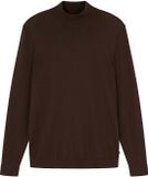 OLYMP Casual modern fit trui katoen met lyocell - turtleneck - bruin
