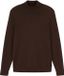 OLYMP Casual modern fit trui katoen met lyocell - turtleneck - bruin