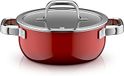 WMF Fusiontec Mineral Pro braadpan, deksel, 20 cm, duurzaam, krasbestendig materiaal, kookpan voor inductie, geschikt voor alle warmtebronnen, Made in Germany, Passion Red, 0519515290