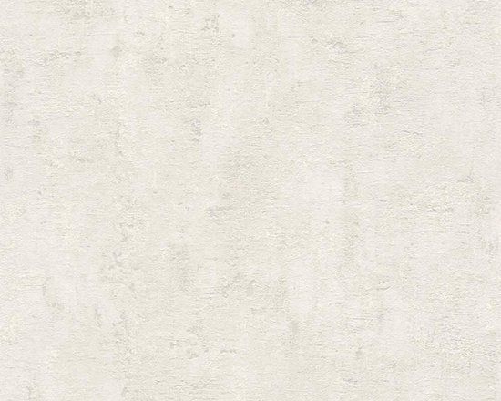 A.S. Création Basic - Grijs Wit - Mat Structuur Behang - Vliesbehang