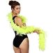 Atosa Carnaval verkleed boa met veren - neon geel - 180 cm - 45 gram - Glitter and Glamour