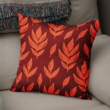 Bonamaison Decoratieve kussenhoes Oranje & Bordeux, 43x43 cm