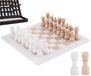 Jeu d'échecs en marbre, 30 cm, fait main, 32 pièces + 2 dames, boîte de rangement incluse