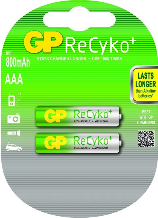 GP ReCyko+ Pro Professional R03/AAA 800mAh oplaadbaar (2 stuks)
