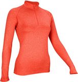 Avento Sportshirt Lange Mouw - Dames - Koraal mêlee/Wit/Zilver - 38