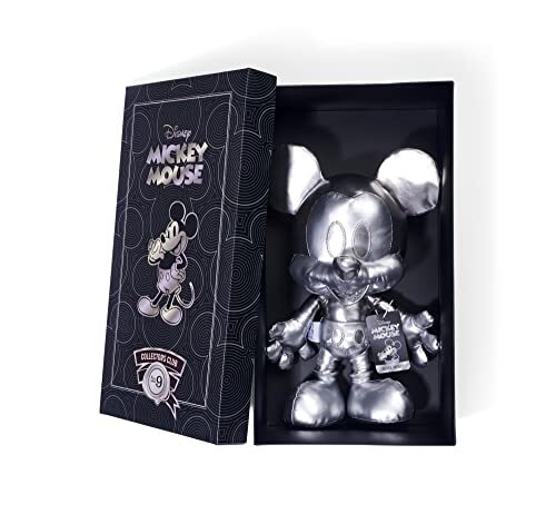 simba 6315870308 Disney Zilver Mickey Mouse, September Editie, Exclusief voor Amazon, 35 cm Pluche Figuur in Geschenkdoos, Speciale Editie, Verzamelobject