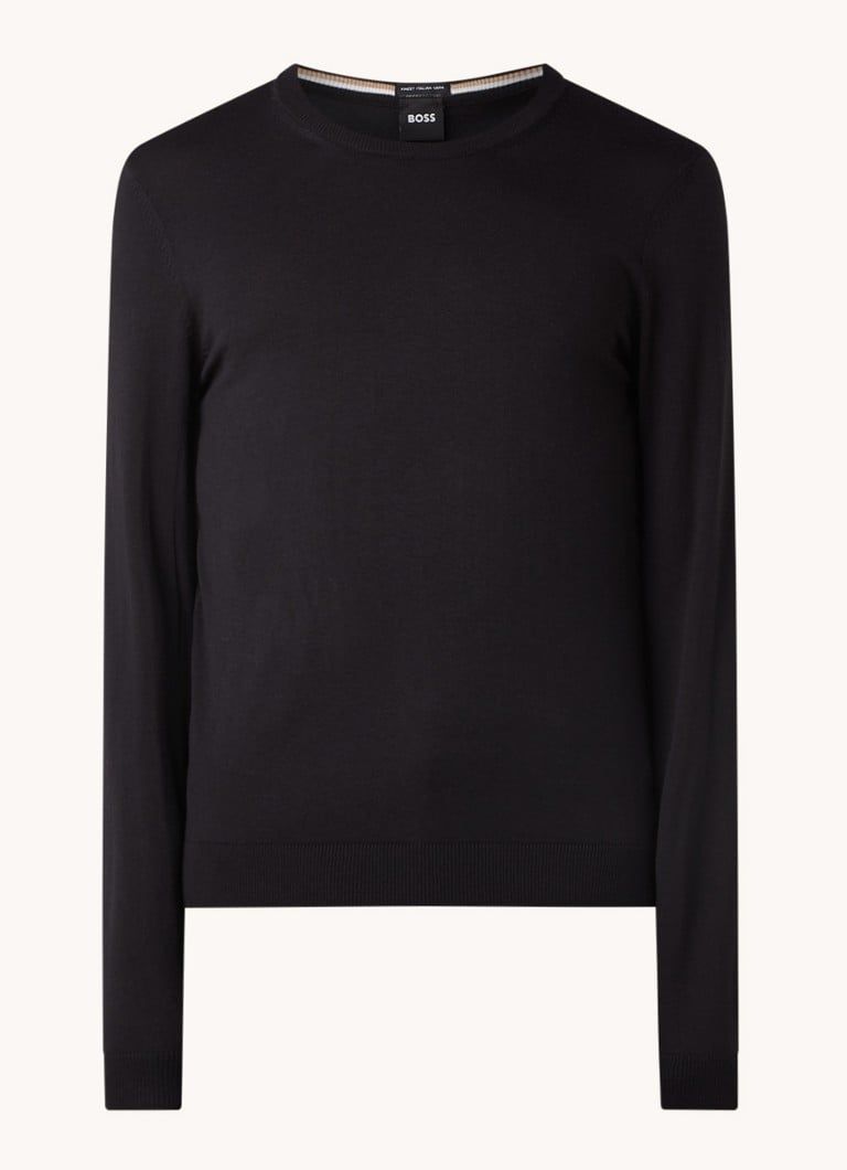 HUGO BOSS Leno-P Fine Knit Wool Pullover